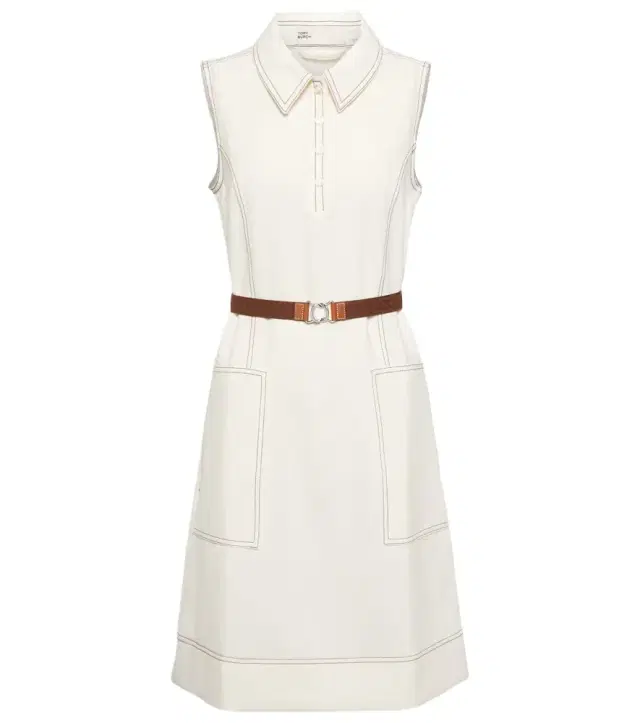Tory Sport Belted sleeveless polo dress