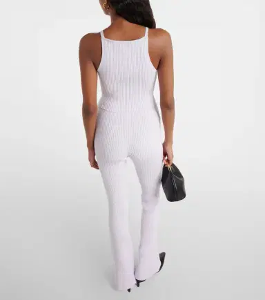 Courreges Courrèges Logo ribbed-knit tank top | Thumbnail 2