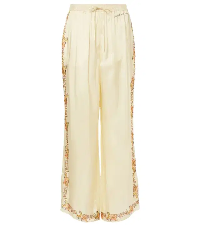 Marni Printed satin straight pants