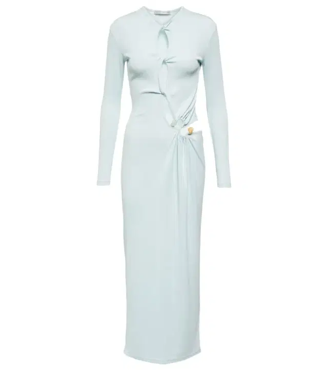 Christopher Esber Gathered cutout jersey midi dress