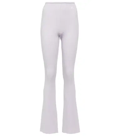 Courreges Courrèges Reedition ribbed-knit flared pants | Thumbnail 1