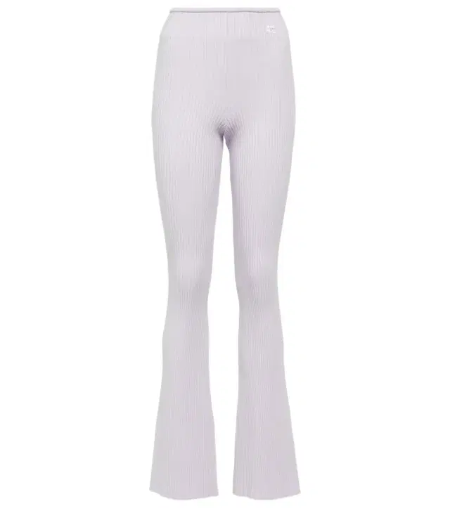 Courreges Courrèges Reedition ribbed-knit flared pants