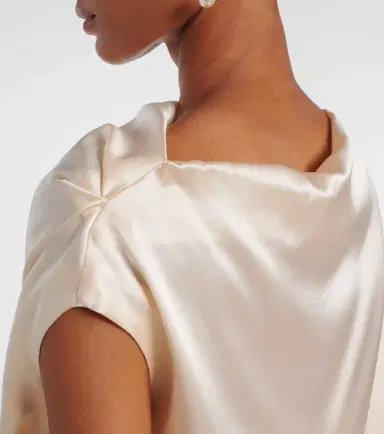 The Sei Draped silk satin top | Thumbnail 3