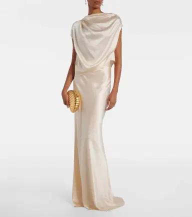 The Sei Draped silk satin top | Thumbnail 5