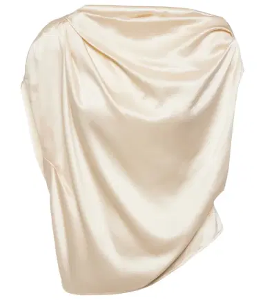 The Sei Draped silk satin top | Thumbnail 1