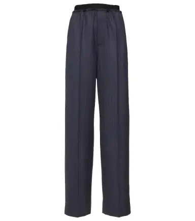 Bottega Veneta Striped high-rise wool straight pants | Thumbnail 1 Bottega Veneta Striped high-rise wool straight pants | Thumbnail 1
