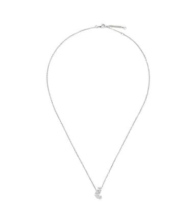 Repossi Serti Sur Vide 18kt white gold pendant necklace with diamonds | Thumbnail 1 Repossi Serti Sur Vide 18kt white gold pendant necklace with diamonds | Thumbnail 1