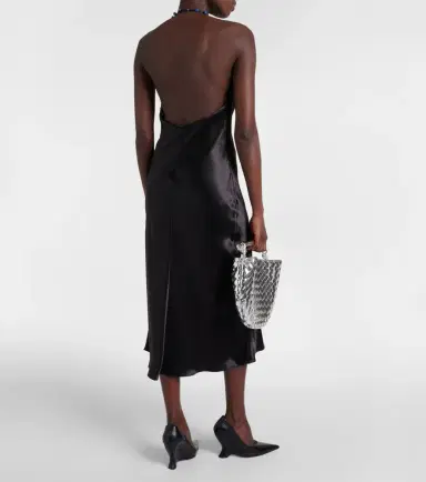 Bottega Veneta Beaded satin midi dress | Thumbnail 5