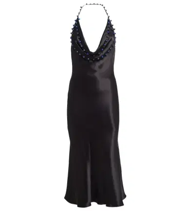 Bottega Veneta Beaded satin midi dress | Thumbnail 1