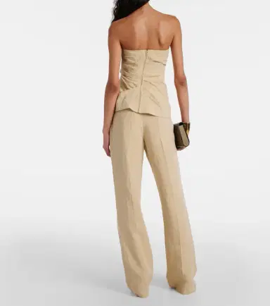 Tove Izel strapless linen top | Thumbnail 3