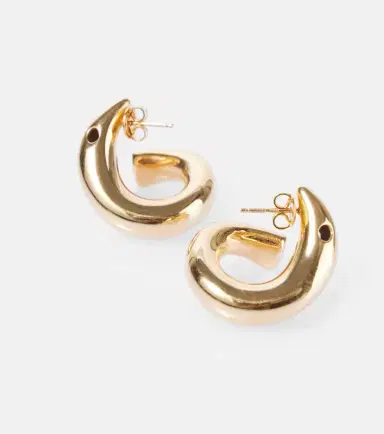 Bottega Veneta 18kt gold-plated sterling silver earrings | Thumbnail 4