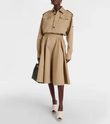 Bottega Veneta Cotton twill shirt dress | Thumbnail 2 Bottega Veneta Cotton twill shirt dress | Thumbnail 2