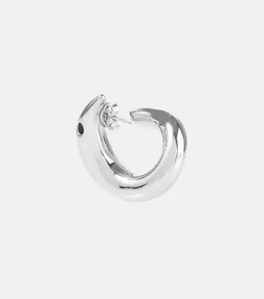 Bottega Veneta Sterling silver hoop earrings | Thumbnail 2