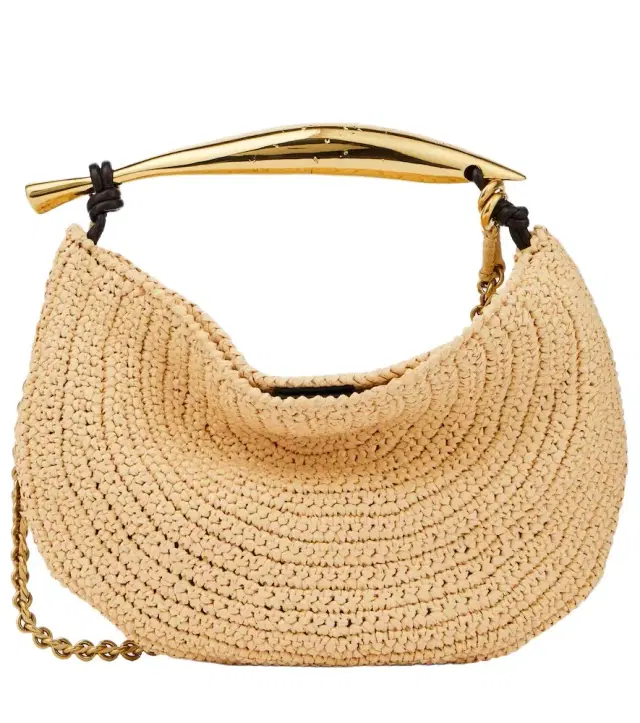 Bottega Veneta Sardine Chain raffia-effect tote bag