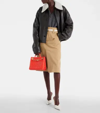 Bottega Veneta Cotton canvas pencil skirt | Thumbnail 3