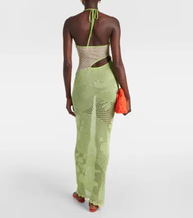 Roberta Einer Natalie halterneck cotton-blend maxi dress | Thumbnail 3