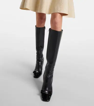 Versace Gianni Ribbon leather knee-high boots | Thumbnail 3 Versace Gianni Ribbon leather knee-high boots | Thumbnail 3