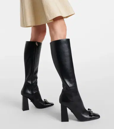 Versace Gianni Ribbon leather knee-high boots | Thumbnail 4 Versace Gianni Ribbon leather knee-high boots | Thumbnail 4