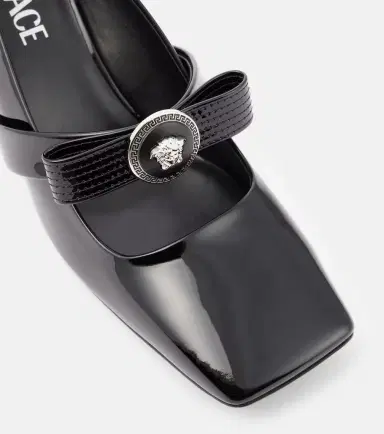 Versace Gianni Ribbon 55 leather pumps | Thumbnail 3