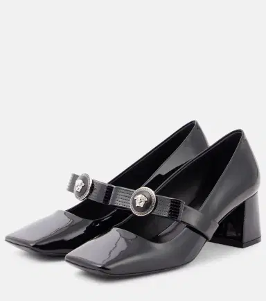 Versace Gianni Ribbon 55 leather pumps | Thumbnail 4