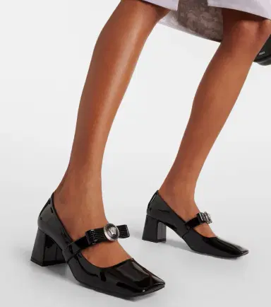 Versace Gianni Ribbon 55 leather pumps | Thumbnail 6