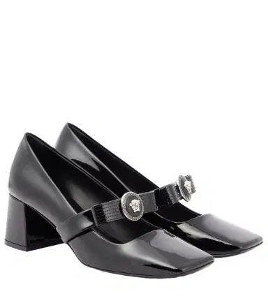 Versace Gianni Ribbon 55 leather pumps | Thumbnail 1