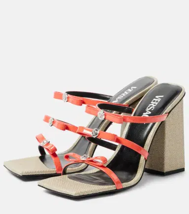 Versace Gianni Ribbon 95 leather sandals | Thumbnail 3 Versace Gianni Ribbon 95 leather sandals | Thumbnail 3