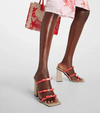 Versace Gianni Ribbon 95 leather sandals | Thumbnail 5 Versace Gianni Ribbon 95 leather sandals | Thumbnail 5