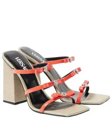 Versace Gianni Ribbon 95 leather sandals | Thumbnail 1 Versace Gianni Ribbon 95 leather sandals | Thumbnail 1