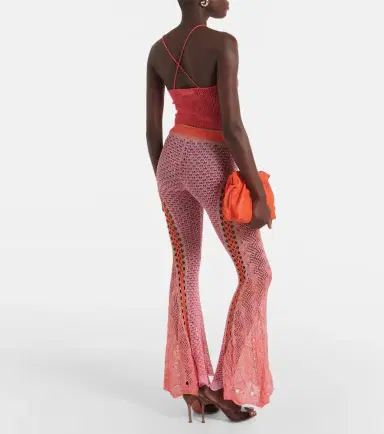 Roberta Einer Open-knit cotton flared trousers | Thumbnail 3