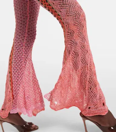Roberta Einer Open-knit cotton flared trousers | Thumbnail 4