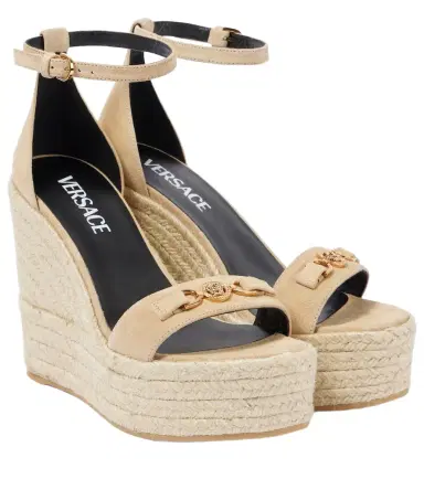 Versace Medusa '95 leather wedge sandals | Thumbnail 1 Versace Medusa '95 leather wedge sandals | Thumbnail 1