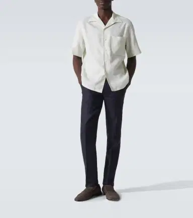 Zegna Linen bowling shirt | Thumbnail 5 Zegna Linen bowling shirt | Thumbnail 5