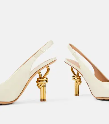 Bottega Veneta Knot leather slingback pumps | Thumbnail 3