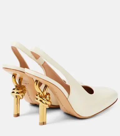 Bottega Veneta Knot leather slingback pumps | Thumbnail 4