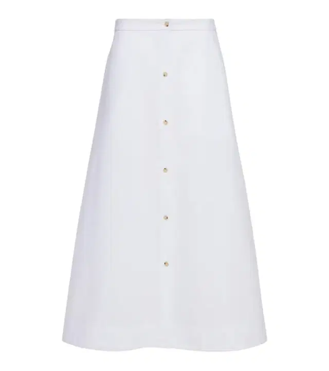Toteme High-rise cotton maxi skirt