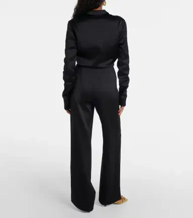 Toteme High-rise satin wide-leg pants | Thumbnail 4