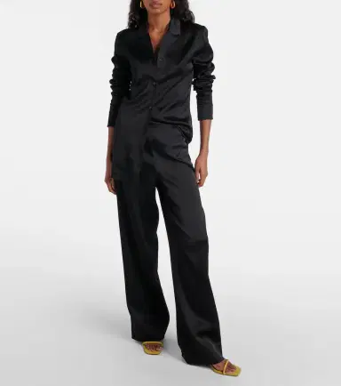 Toteme High-rise satin wide-leg pants | Thumbnail 5