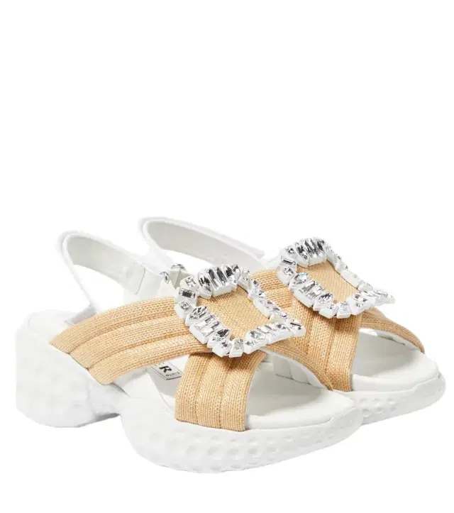 Roger Vivier Viv' Run Light Strass Buckle sandals