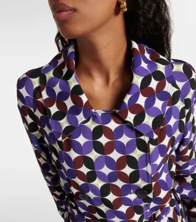Dries Van Noten Printed double-breasted coat | Thumbnail 4