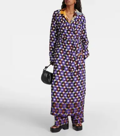 Dries Van Noten Printed double-breasted coat | Thumbnail 5