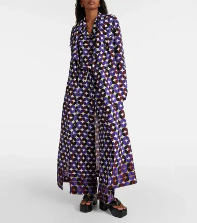 Dries Van Noten Printed double-breasted coat | Thumbnail 6