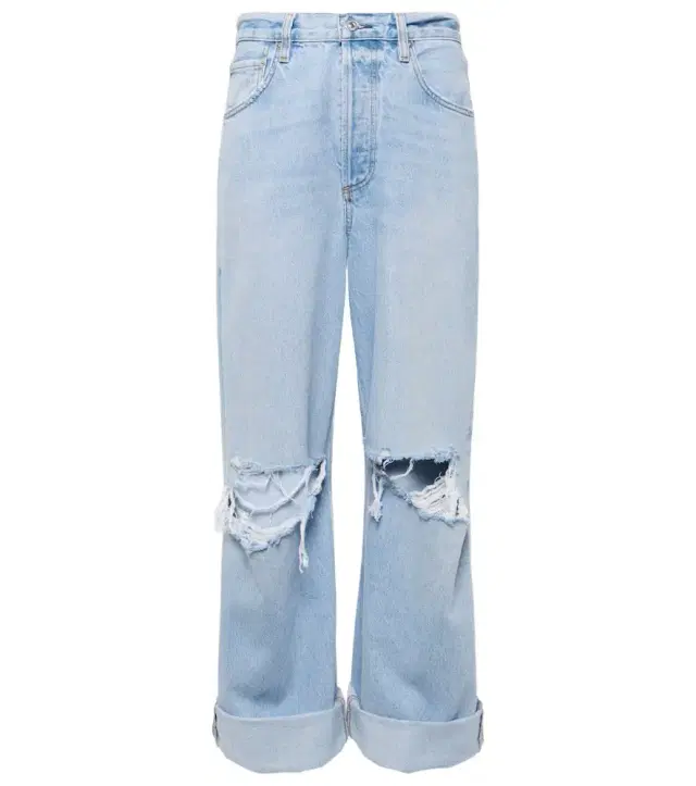 Citizens of Humanity Ayla distressed mid-rise wide-leg jeans