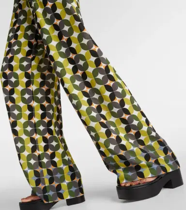 Dries Van Noten Printed high-rise crêpe wide-leg pants | Thumbnail 6