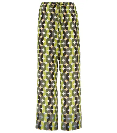 Dries Van Noten Printed high-rise crêpe wide-leg pants | Thumbnail 1