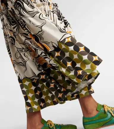 Dries Van Noten Printed satin maxi dress | Thumbnail 6