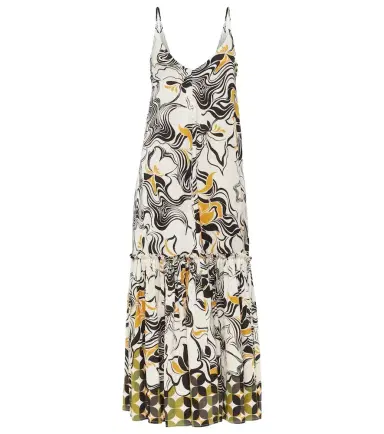 Dries Van Noten Printed satin maxi dress | Thumbnail 1