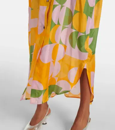 Dries Van Noten Printed silk pongee shirt dress | Thumbnail 2
