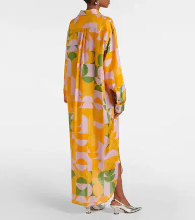 Dries Van Noten Printed silk pongee shirt dress | Thumbnail 3