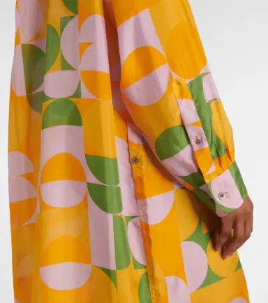 Dries Van Noten Printed silk pongee shirt dress | Thumbnail 5